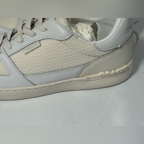 Coach Shoes Clip Court Sneaker Mens Tennis Shoes Chalk Optic White Sz 8 NEW - Picture 10 of 12